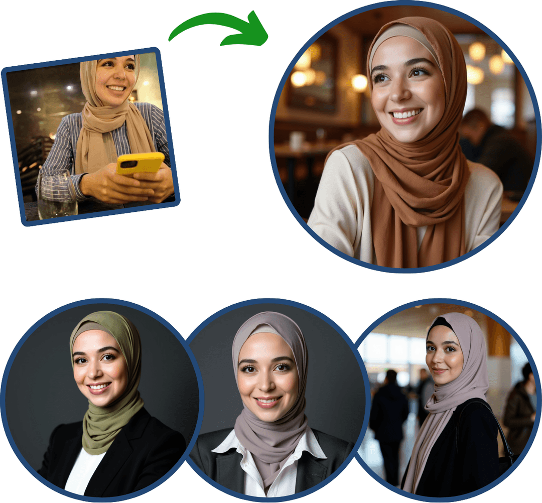 Hijab generated headshots