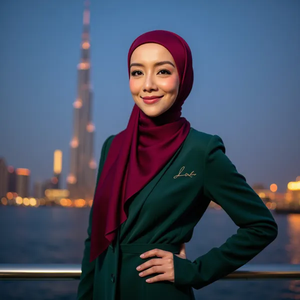 AI hijab headshot style 1