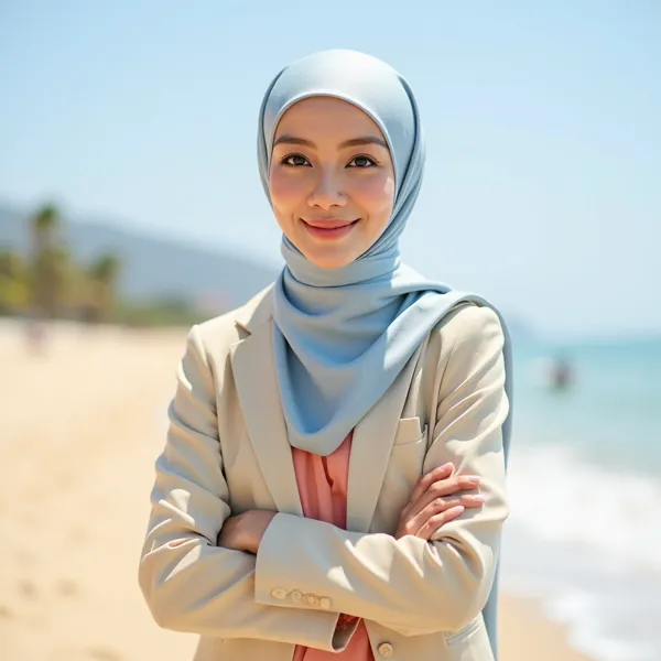 AI hijab headshot style 9