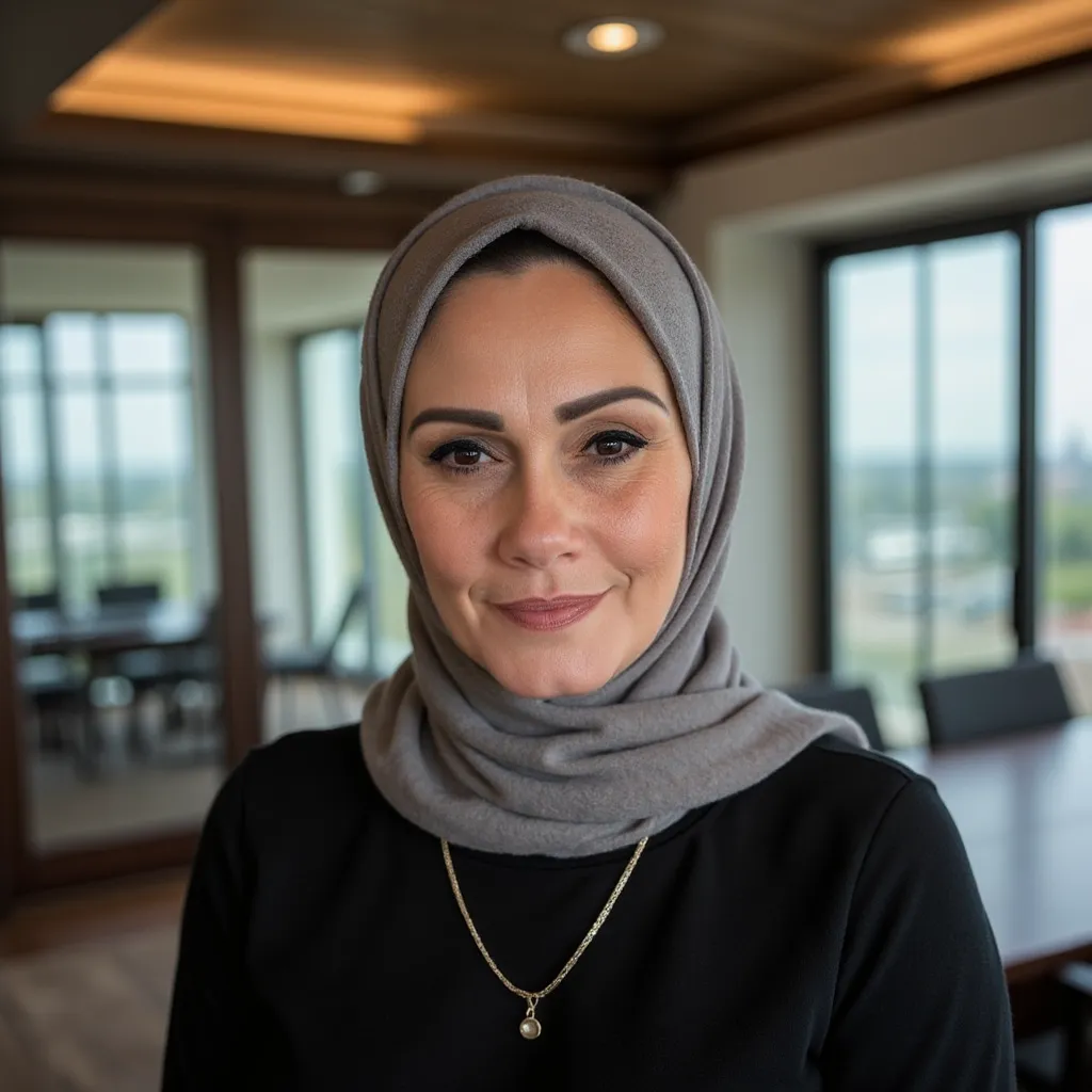 Photo hijab pour LinkedIn style corporate