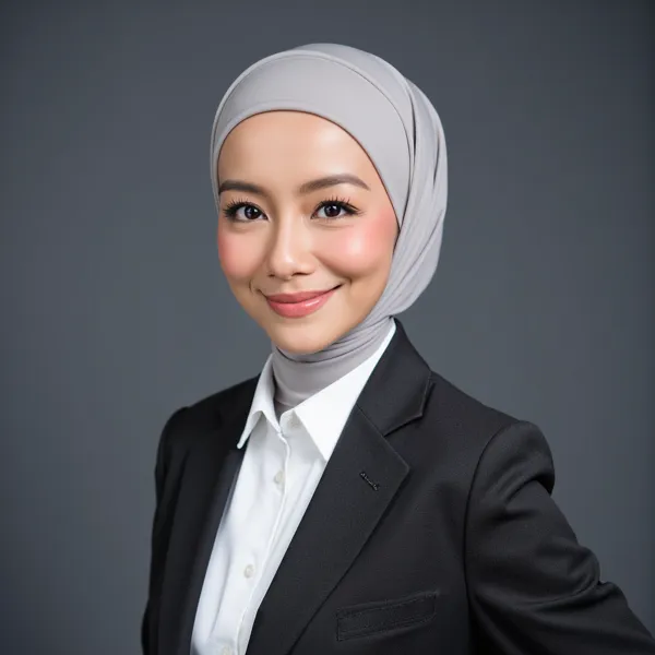 AI hijab headshot style 10