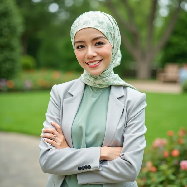 AI hijab headshot style 8